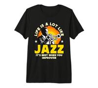 La Vida se Parece Mucho al Jazz Es músico Saxofonista Jazz Música Camiseta Premium