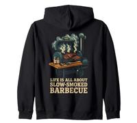 La Vida se Trata de Barbacoa ahumada Lenta Sudadera con Capucha