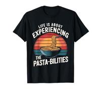 La vida se trata de experimentar la pasta retro de pasta-bilities Camiseta