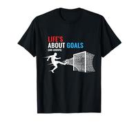 La Vida se Trata de Objetivos y asistencias a los Jugadores de fútbol Diseño Divertido Camiseta