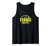La Vida Simplemente Sucede y el Tenis Ayuda Camiseta sin Mangas