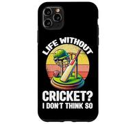 La vida sin cricket I Don't Think So Cricket Player Retro Carcasa para iPhone 11 Pro Max