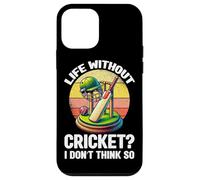La vida sin cricket I Don't Think So Cricket Player Retro Carcasa para iPhone 12 mini