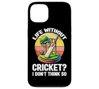 La vida sin cricket I Don't Think So Cricket Player Retro Carcasa para iPhone 13