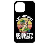 La vida sin cricket I Don't Think So Cricket Player Retro Carcasa para iPhone 13 Pro Max