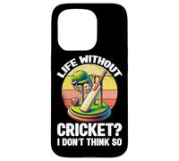 La vida sin cricket I Don't Think So Cricket Player Retro Carcasa para iPhone 15 Pro