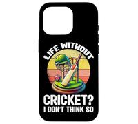 La vida sin cricket I Don't Think So Cricket Player Retro Carcasa para iPhone 16 Pro