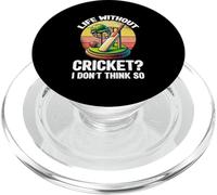 La vida sin cricket I Don't Think So Cricket Player Retro PopSockets PopGrip para MagSafe
