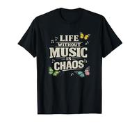 La Vida sin música es Caos Vintage Art Camiseta