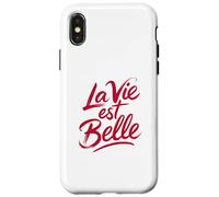 "La vie est belle." expresión francesa la vida es hermosa Carcasa para iPhone X/XS