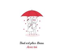 La vie est plus belle avec toi: Carnet de notes romantique pour écrire, rêver et s’exprimer