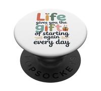 La Vie t'offre le Cadeau de recommencer chaque jour PopSockets PopGrip Adhesivo