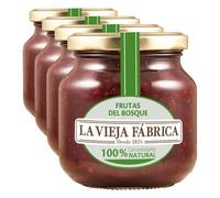 La Vieja Fábrica | Mermelada de Frutas del Bosque con endulzante 100% NATURAL | 280g (Paquete de 4)