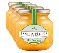 La Vieja Fábrica | Mermelada de Piña con endulzante 100% NATURAL | 280g (Paquete de 4)