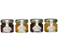 La Vieja Fábrica | Surtido de mermeladas TRADICIONAL | Pack de 4 x 28g | Naranja Amarga | Frambuesas | Melocotón | Fresas