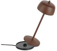 LA VILLE LUMIÈRE THETA Lámpara de Mesita Noche Inalámbrica Recargable - Luz LED Regulable para Escritorio et Salon - Uso Interno y Externo IP65, 2700-4000K, 9-24h (Corten)