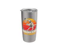 La violencia es mi amor Lenguaje Lucha libre Humor Vaso térmico de acero inoxidable de doble pared