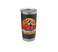 La violencia es mi amor Lenguaje Lucha libre Humor Vaso térmico de acero inoxidable de doble pared