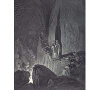 La visión del infierno. Ilustración de Gustave Dore para el Infierno de Dante Alighieri la primera parte de la trilogía de poemas narrativos épicos La Divina Comedia. Póster impreso por Ken Welsh (12