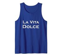 La Vita Dolce aka La Dulce Vida Camiseta sin Mangas, Hombre, Azul Real, S