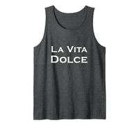 La Vita Dolce aka La Dulce Vida Camiseta sin Mangas, Hombre, Jaspeado Oscuro, M