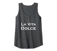 La Vita Dolce aka La Dulce Vida Camiseta sin Mangas, Mujer, Jaspeado Oscuro, XXL