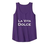 La Vita Dolce aka La Dulce Vida Camiseta sin Mangas, Mujer, Morado, XXL