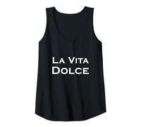 La Vita Dolce aka La Dulce Vida Camiseta sin Mangas, Mujer, Negro, M