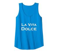 La Vita Dolce aka La Dulce Vida Camiseta sin Mangas, Mujer, Zafiro, S