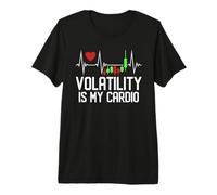 La volatilidad es mi Cardio - Gráfico de Velas Latido del corazón Camiseta Premium