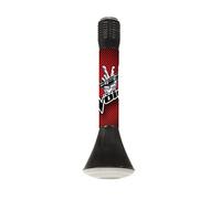 La Voz - Micrófono Con Altavoz Luminoso Bluetooth, Karaoke, Lee Tarjetas Sd/Tf, Batería Recargable, Negro/Rojo (Lexibook MIC200TV)