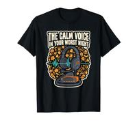 La Voz Tranquila en Espeluznante Muestra un presentador de Radio de Halloween Aterrador Camiseta