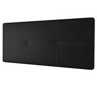 LA WEB DEL COLCHON Cabezal Cama Andrea Tapizado Acolchado 8 cm con Fijación a Pared - Cabecero de Cama Suave y Elegante - Cama de 90 (100 x 70 cms) Negro Polipiel - Cabeceros Acolchados