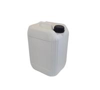 La zappa Bidón de plástico reciclado para transporte de líquidos y ácidos con tapón de rosca (25 litros, blanco)