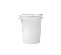 La zappa Cubo de basura de PVC sin tapa (100 l - Ø 53 x 66 cm, blanco)