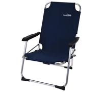 La zappa Silla plegable de aluminio, con tela azul 45 x 54 x 76 cm