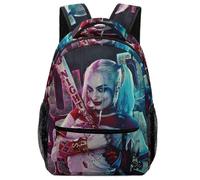 LA3132 Mochila Harley Quinn, mochila escolar, mochila informal, mochilas para viajes y senderismo
