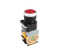 LA38-11D con interruptor de botón de luz NO NC bloqueo momentáneo DC 12V 24V AC 220V 380V indicadores LED, Piezas(RED,Self-Reset AC380V)