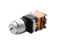 LA38-11Y/2 LA38-20Y/3 22mm selector de botón interruptor de llave de bloqueo giratorio 2 3 posiciones 1NO1NC 2NO con 2 interruptores de botón pulsador de bloqueo (3 posición)