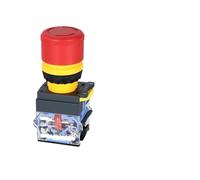 LA38 Parada de emergencia 10A Botón pulsador de encendido con cabezal de enclavamiento y rearme giratorio autoblocante 22 mm 1 NA I NC 2 NC(LA38-11ZS-30,2 NC)