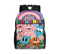 LA4945 Mochila de El asombroso mundo de Gumball, linda mochila de anime, gran capacidad, multifunción,