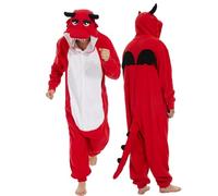 Laahoem Animal Dragón Pijama Capucha para Adultos Neutral Ropa de Hombre Mujer Ropa de rol Pijama Red L