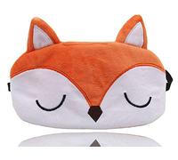 Laahoem Animal Máscara de Ojos Para Dormir 3D de Dibujos Animados Mullida Suave Linda Divertida Para Dormir Viaje Transpirable Máscara de Ojos Niños Mujeres Adultas Fox Orange