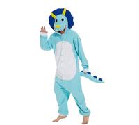 Laahoem Animal Tricosaurus Pijama Capucha para Adultos Neutral Ropa de Hombre Mujer Ropa de rol Pijama Blue XL