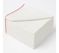 Laam linen Paños de limpieza de platos 100% algodón suave, extra grandes, de doble capa, 40 x 50 cm, paquete de 10 a 100 unidades (20 unidades, blanco)