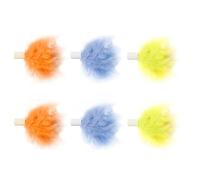 LAANCOO Juguetes de Gatito 6pcs, Plumas de reemplazo de Juguetes para Gatos para Juguetes de Gato interactivos Inteligentes emboscos Coloridos Cabezales de Juguete de Gato, Juguete de Varita de Gato