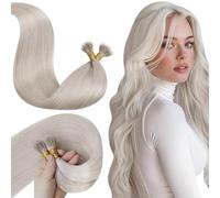 LaaVoo Extensiones De Cabello Natural Nano Ring Rubio Extensiones De Pelo Natural Nano Ring 45cm/18Pulgadas Extensiones Nano Invisibles 50g #60
