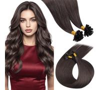 LaaVoo Extensiones U Tip Queratina Pelo de Verdad Marrón 40CM 50g