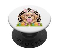 Lab and Golden Retriever Bunny Ears - Camiseta para Perro de Pascua PopSockets PopGrip Adhesivo
