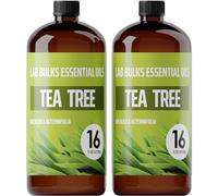 Lab Bulks Essential Oil Aceite esencial de árbol de té de 16 onzas (paquete de 2) - Aceite de árbol de té de aromaterapia a granel para difusor, fabricación de jabón, hogar, velas